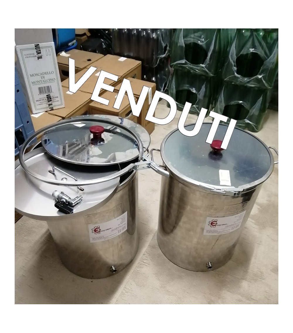 Coppia di Serbatoi acciaio inox 18/10 da 50 litri cadauno
