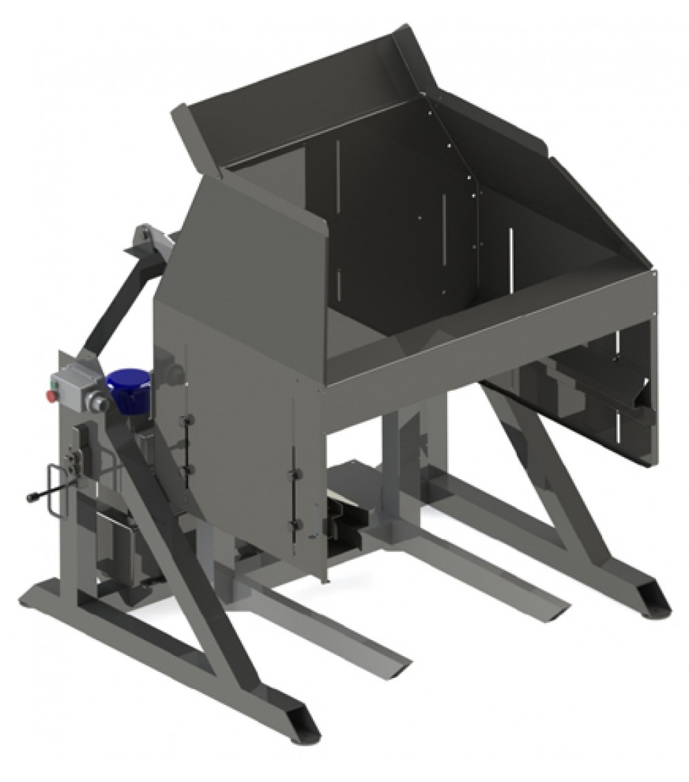 SOLLEVATORE RIBALTATORE OLIVE bins con telaio INOX SOLLEVATORE RIBALTATORE OLIVE bins con telaio INOX