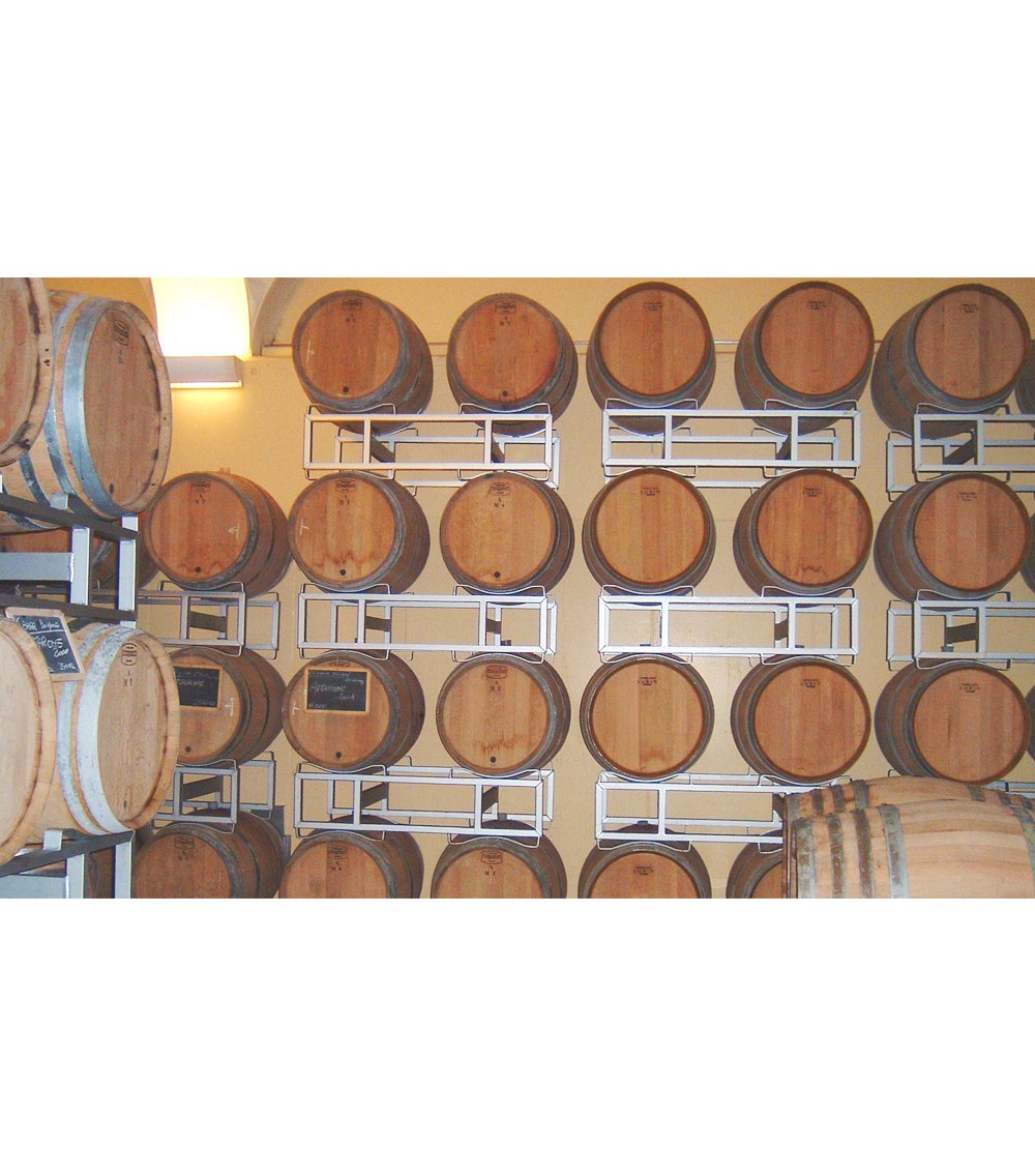 Porta Barriques 2 posti 225 - 300 Lt RIALZATO TRANSPALLET (Alluminio Anodizzato Argento) Porta Barriques 2 posti 225 - 300 Lt RIALZATO TRANSPALLET (Alluminio Anodizzato Argento)