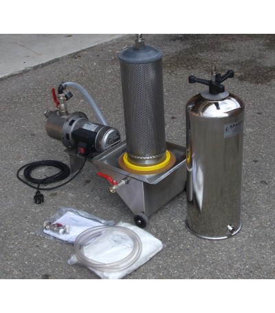 FILTRO A POMPA FAMILY a FARINA FOSSILE a SACCO (diametro 18 cm foro 3,3cm)