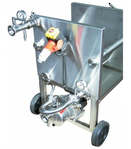 FILTRO CARRELLATO 40x40 CON ELETTROPOMPA INOX A 69 CARTONI - sup. filtr. mq 11,0