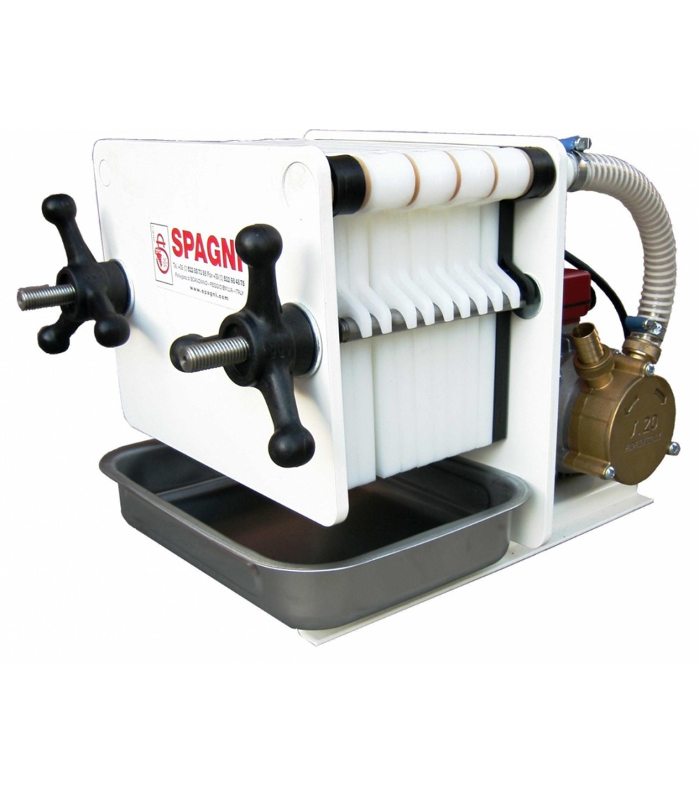 Filtro da banco a cartoni 20x20 cm 6 piastre con elettropompa bronzo 230V 50HZ