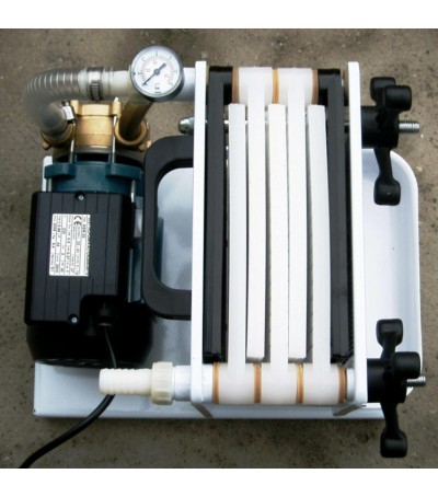 Filtro da banco a cartoni 20x20 cm 6 piastre con elettropompa bronzo 230V 50HZ