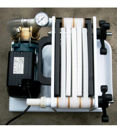 Filtro da banco a cartoni 20x20 cm 10 piastre con elettropompa bronzo 230V 50HZ