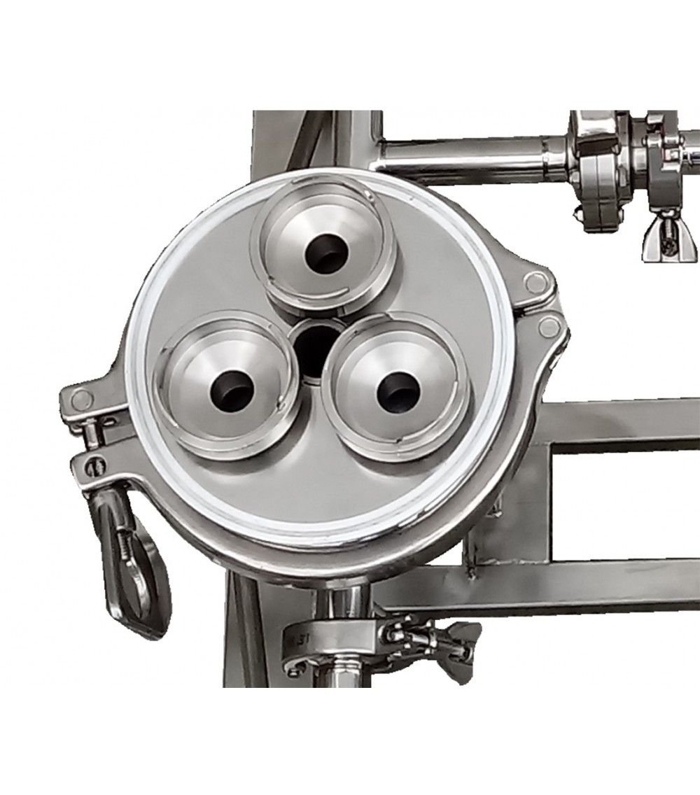 PORTAFILTRO housing doppia campana A TRE CARTUCCE acciaio inox aisi 304 da 30" PORTAFILTRO housing doppia campana A TRE CARTUCCE acciaio inox aisi 304 da 30"