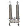 PORTAFILTRO housing doppia campana A TRE CARTUCCE acciaio inox aisi 304 da 30" PORTAFILTRO housing doppia campana A TRE CARTUCCE acciaio inox aisi 304 da 30"