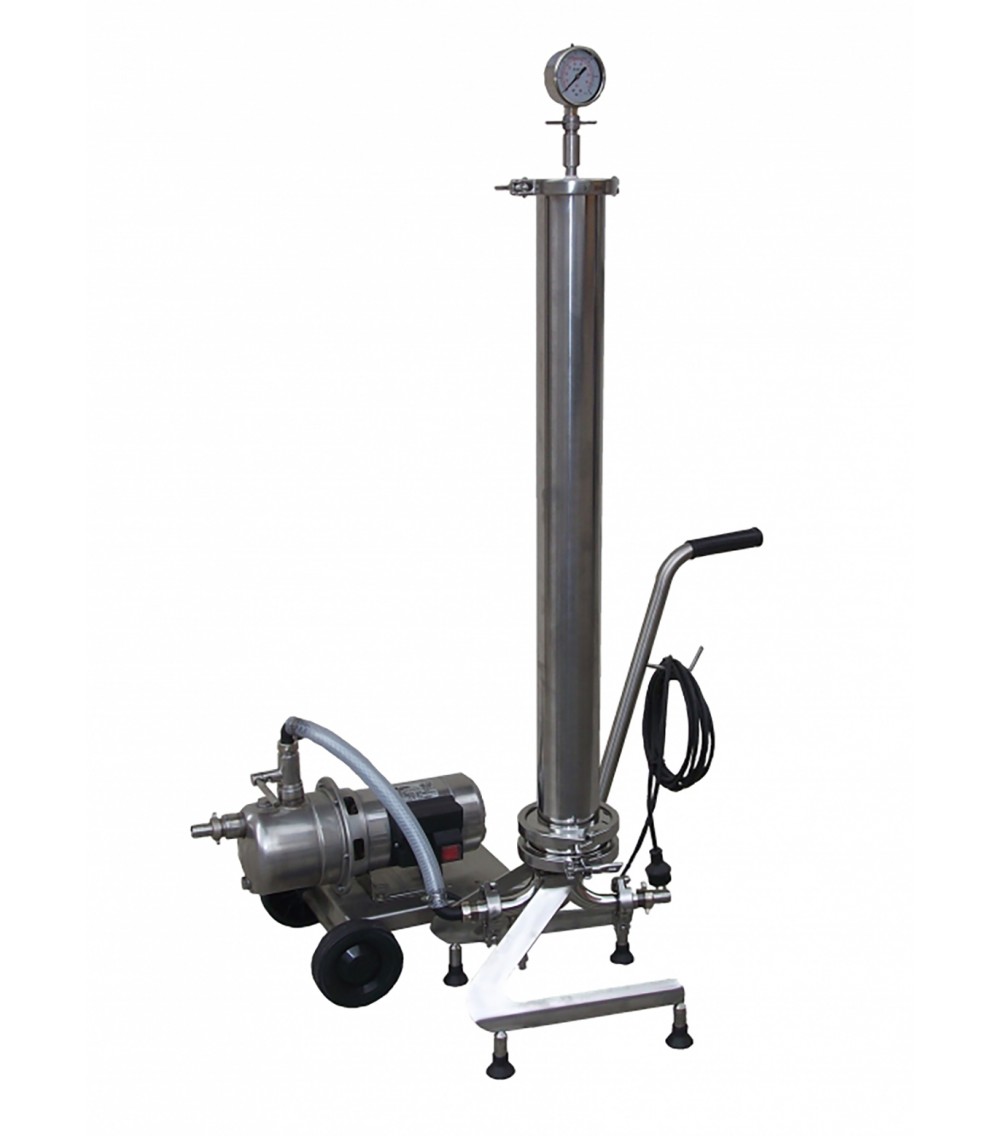 PORTAFILTRI H 20" (housing monocartuccia) acciaio inox aisi 304 con elettropompa con cartuccia polipropilene PORTAFILTRI H 20" (housing monocartuccia) acciaio inox aisi 304 con elettropompa con cartuccia polipropilene