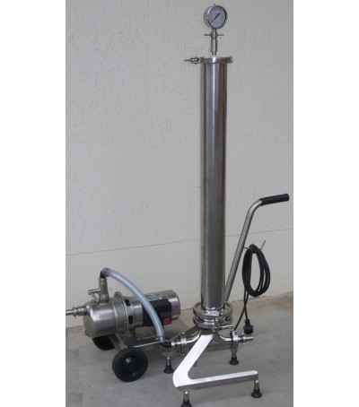 PORTAFILTRI H 20" (housing monocartuccia) acciaio inox aisi 304 con elettropompa con cartuccia polipropilene