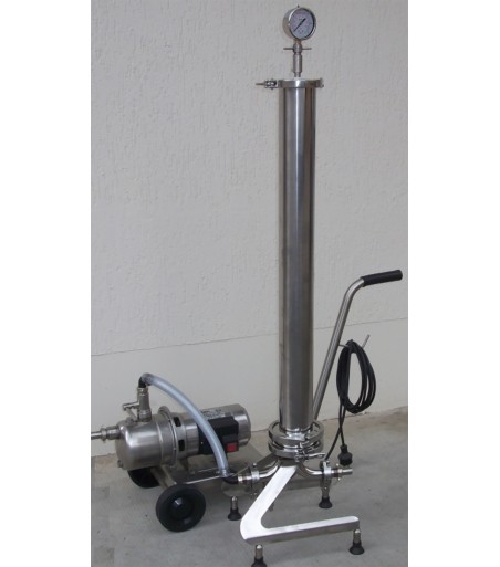 PORTAFILTRI H 20" (housing monocartuccia) acciaio inox aisi 304 con elettropompa con cartuccia polipropilene