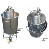 Contenitore 43 LT per cottura e filtrazione birra, completo di pentola accessoriata, agitatore e bruciatore. Contenitore 43 LT per cottura e filtrazione birra, completo di pentola accessoriata, agitatore e bruciatore.