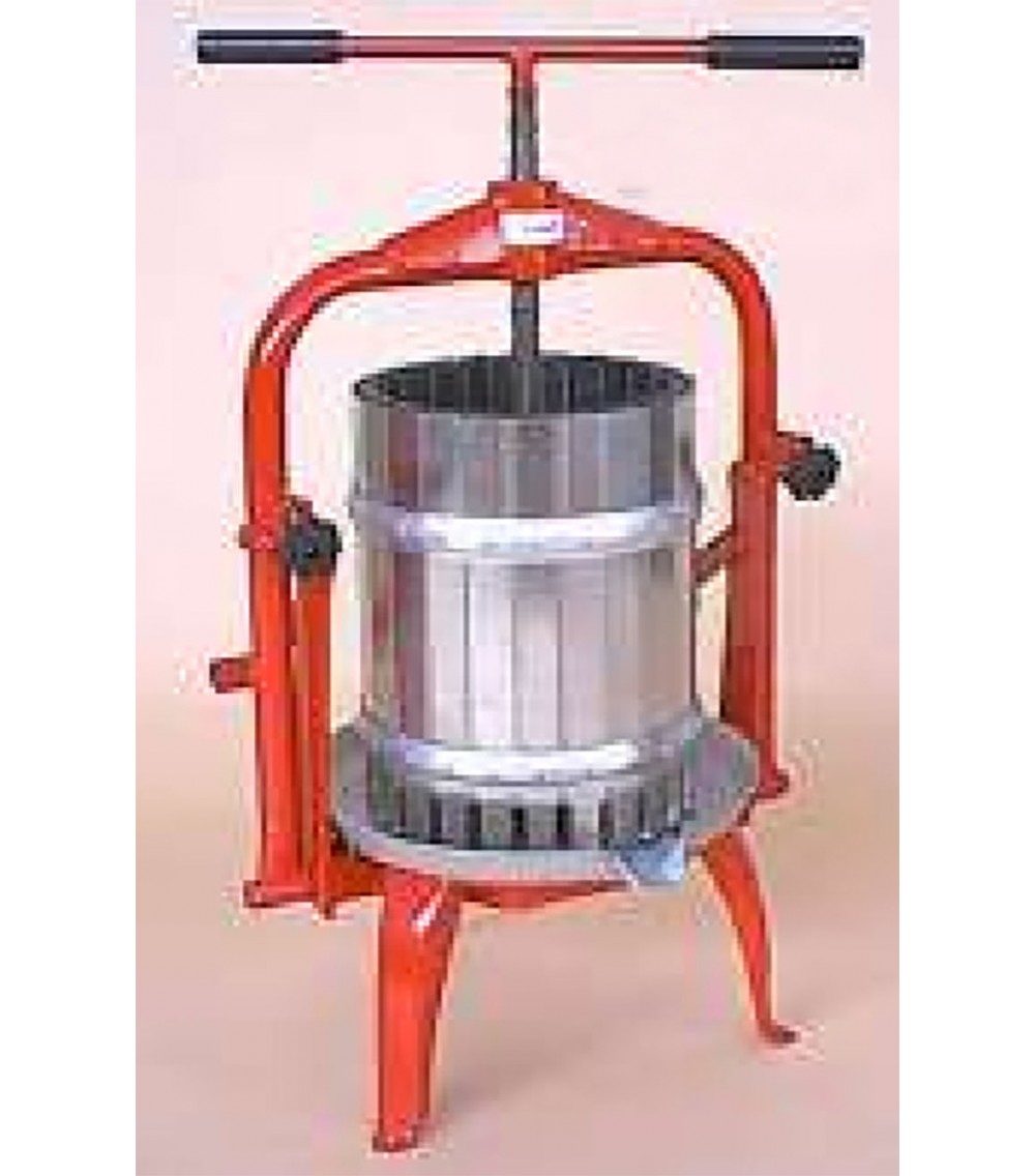 Pressetta telaio ferro gabbia a listelli inox lt 19,5 per la pigiatura di frutta e verdura Pressetta telaio ferro gabbia a listelli inox lt 19,5 per la pigiatura di frutta e verdura