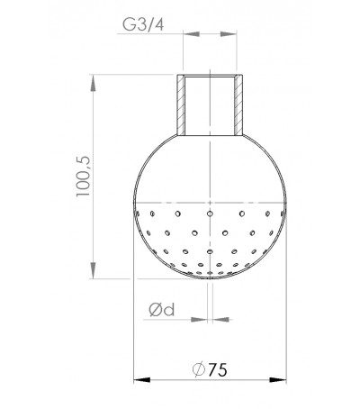 Sfera di lavaggio 20C diametro 1 mm