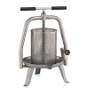 Pressetta telaio inox gabbia fori tondi, pressore in inox lt 10,9 per la pigiatura di frutta e verdura