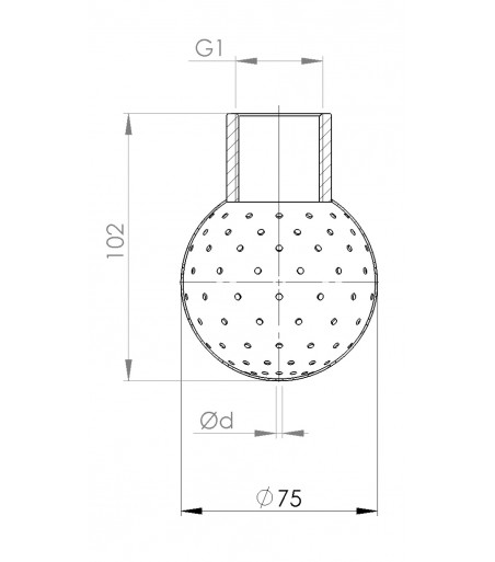 Sfera di lavaggio 18D diametro 2 mm