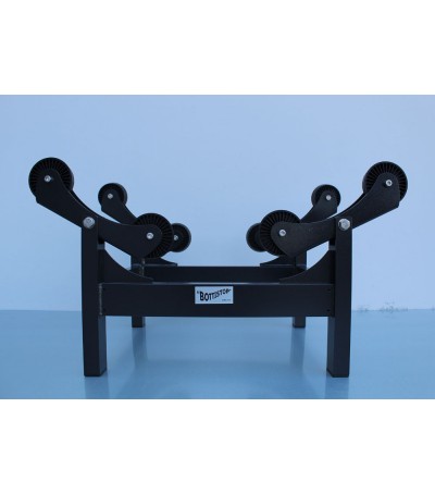 Porta Tonneaux 500 - 800 - 1000 Lt ROTATIVO SINGOLO con piedini 8 ruote (Alluminio Grigio Bucciato GA/6)