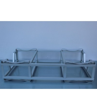 Porta Tonneaux 2 posti 350 - 500 - 550 Lt RIALZATO (Alluminio Anodizzato Argento)