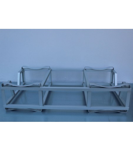 Porta Tonneaux 2 posti 350 - 500 - 550 Lt RIALZATO (Alluminio Anodizzato Argento)