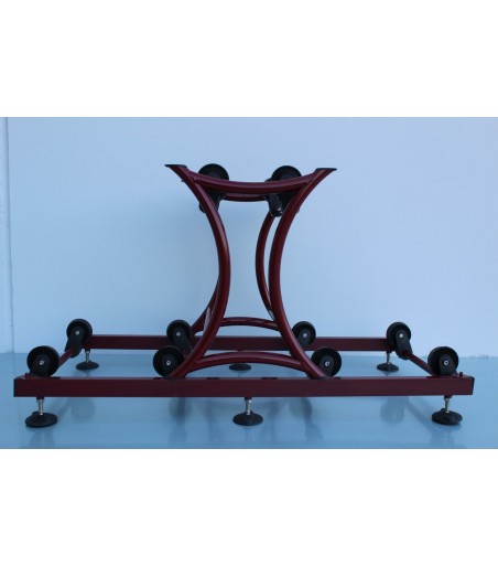 Porta Tonnoeaux 500 Lt ROTATIVO posto Barriques "colore RAL 3005 Rosso bordeaux"  (Alluminio)