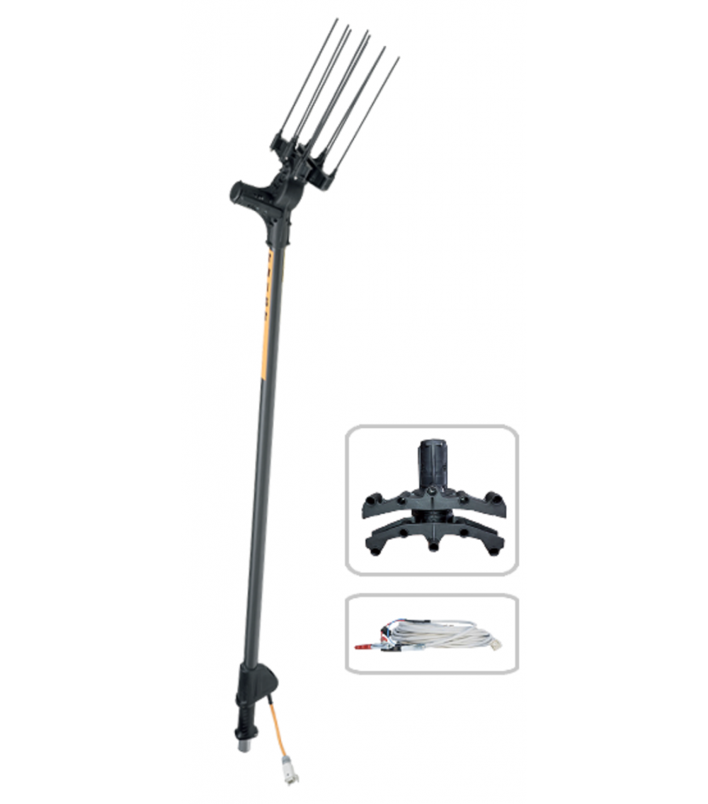 Scuotitore Elettrico 12 Volt con asta fissa L. 2500 mm.+ 1 mt prolunga. Scuotitore Elettrico 12 Volt con asta fissa L. 2500 mm.+ 1 mt prolunga.