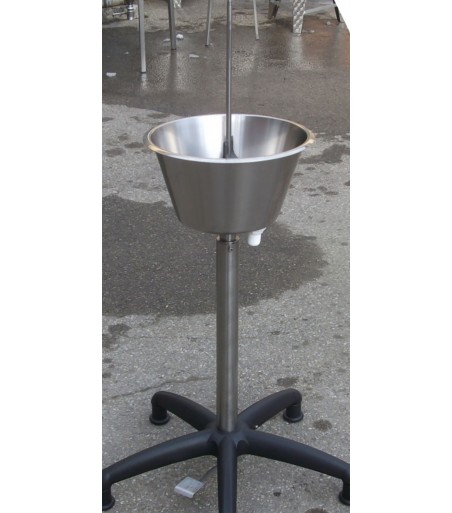 Lavabottiglie rialzato a pedale in acciaio inox 1 posto - bott. e/o dame da 0,5 a 5 lt