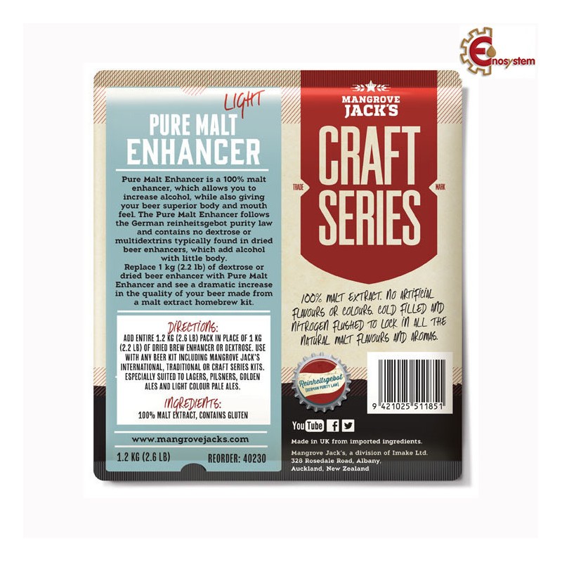 Mangrove Jack’s Pure Liquid Malt Enhancer Extract – Light kg 1.2 Mangrove Jack’s Pure Liquid Malt Enhancer Extract – Light kg 1.2