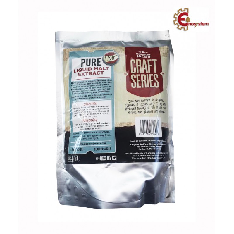 Mangrove Jack’s Pure Liquid Malt Extract – Light kg 1.5 Mangrove Jack’s Pure Liquid Malt Extract – Light kg 1.5
