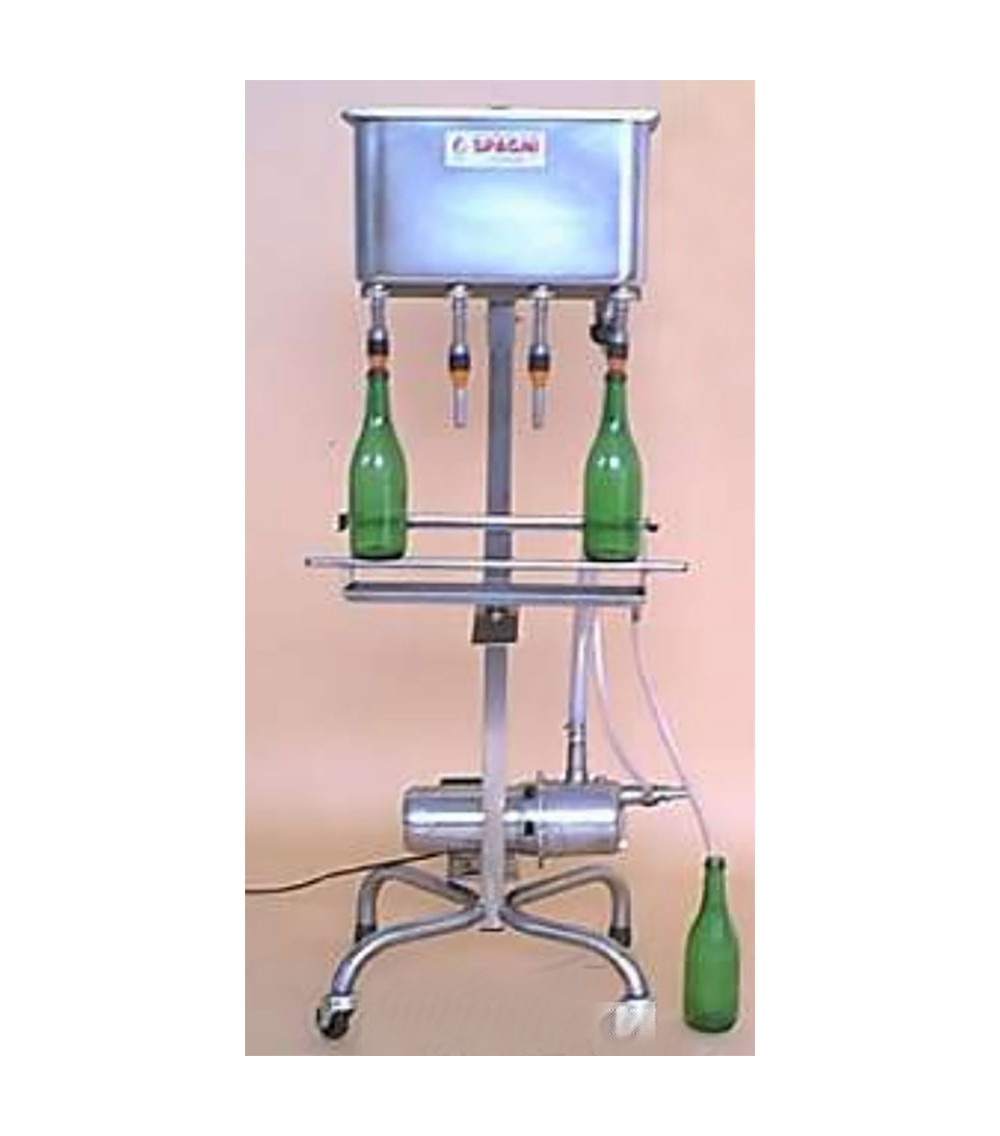 Riempitrice lineare bassa, a gravità 4 posti