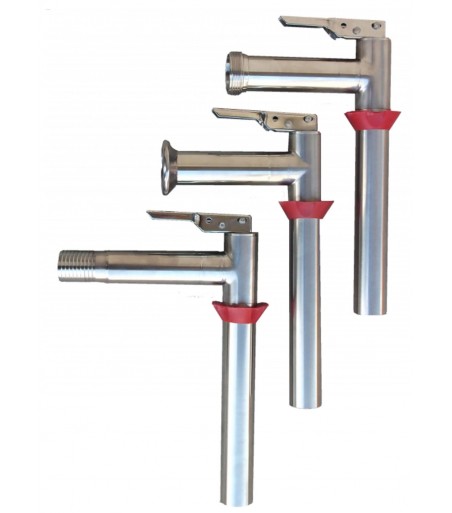 Pistola Riempitrice Inox A. 304 Versatore attacco 20 portagomma / uscita 21,3 ridotto / L. tubo 280