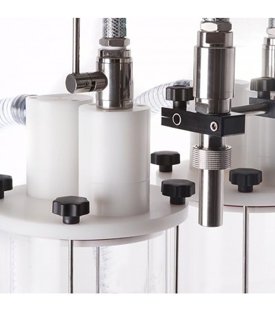 DOSATORE VOLUMETRICO VERTICALE BICILINDRICO DA 100 A 2000 ml VALV. ANTIGOCCIA DA 1/2’’ CILINDRI INOX