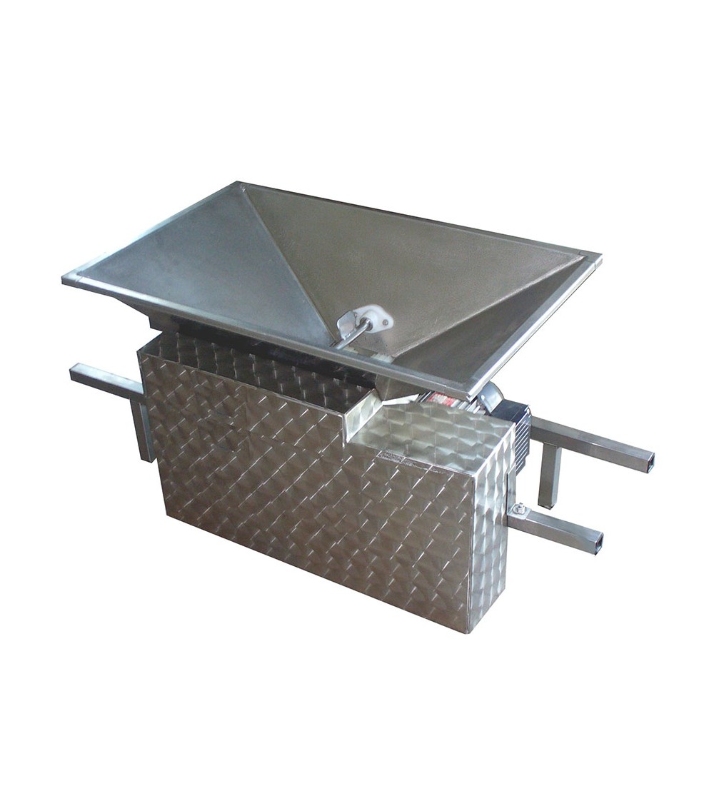 Pigiatrice a Motore INOX tramoggia e agitatore Inox 500-700 Kg / h