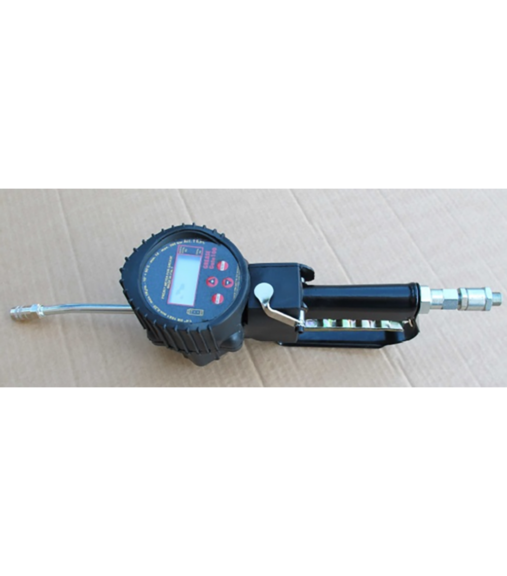 Pistola con contalitri digitale e predeterminatore di dosaggio in Kg/min Pistola con contalitri digitale e predeterminatore di dosaggio in Kg/min