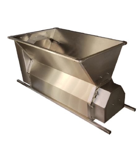 Diraspatrice INOX a motore con tramoggia con coclea di carico 1000-1200 kg/ora