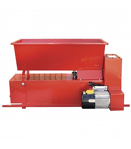 Pigiadiraspatrice a rulli in gomma con tramoggia in lamiera smaltata con coclea 1600-1800 kg/h