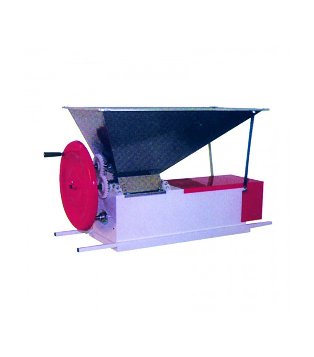 Pigiadiraspatrice manuale Inox a rulli tramoggia e agitatore in Inox 1000–1200 Kg/ora Pigiadiraspatrice manuale Inox a rulli tramoggia e agitatore in Inox 1000–1200 Kg/ora