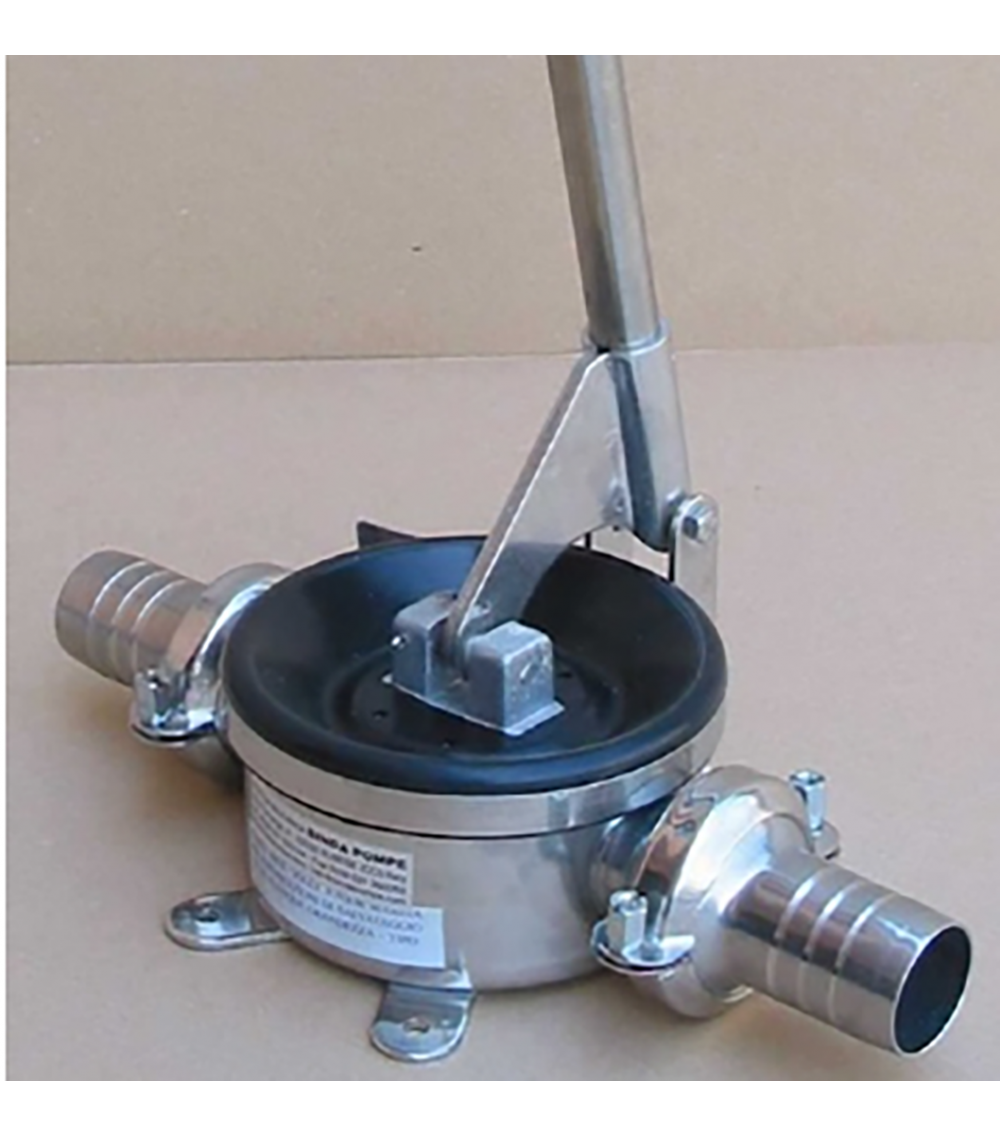 Pompa a mano autoadescante aisi 304, a semplice effetto a membrana 60 lt/min
