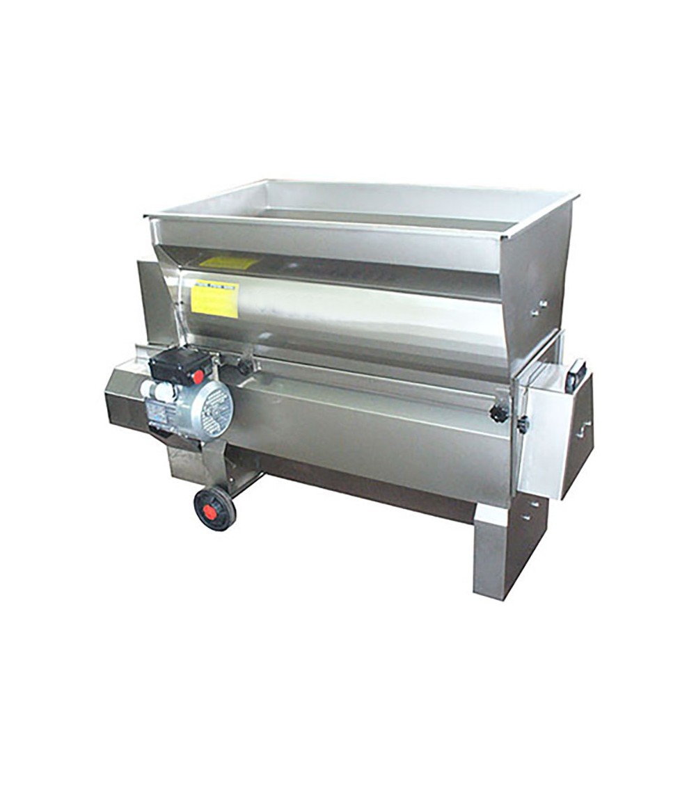 Diraspatrice inox a motore con rulli in gomma e pompa centrifuga 2000-2300 kg/h