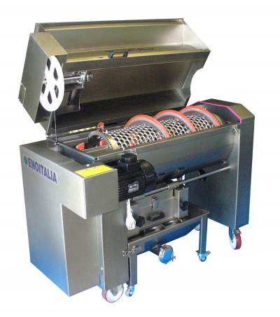 Diraspa-pigiatrice a rete centrifuga inox 4000-6000 Kg/h