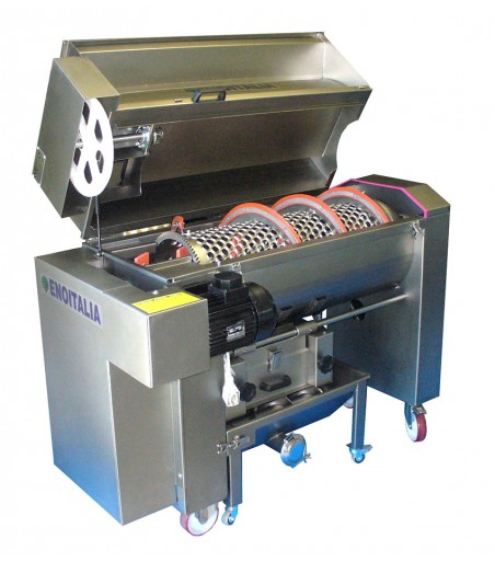 Diraspa-pigiatrice a rete centrifuga inox 4000-6000 Kg/h