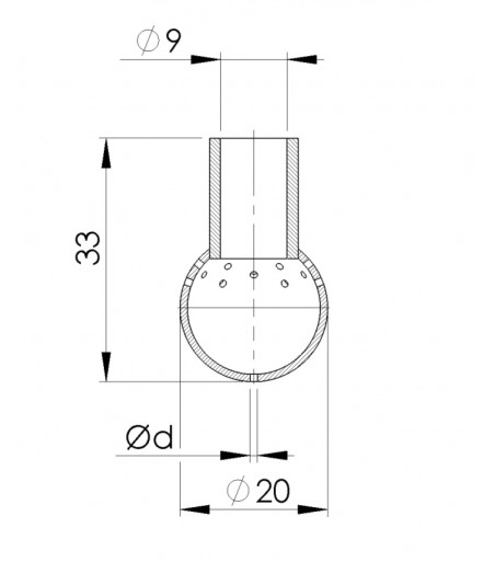 Sfera di lavaggio 20B diametro 1 mm