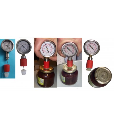 Vuotometro per controllo vuoto Vasetti sterilizzati