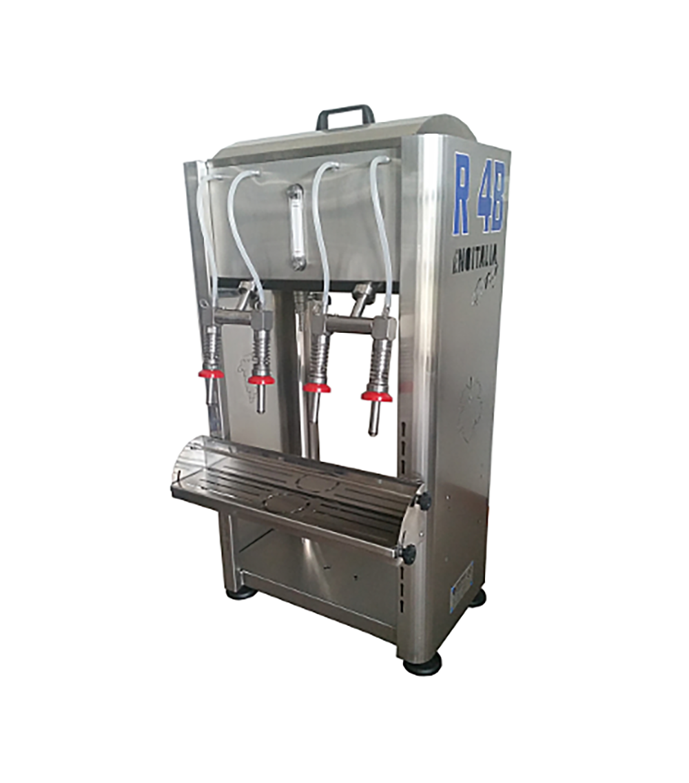 RIEMPITRICE A GRAVITAZIONE 4 BECCHELLI da banco 670 LT/H RIEMPITRICE A GRAVITAZIONE 4 BECCHELLI da banco 670 LT/H