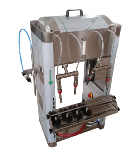 RIEMPITRICE A GRAVITAZIONE 4 BECCHELLI da banco 670 LT/H