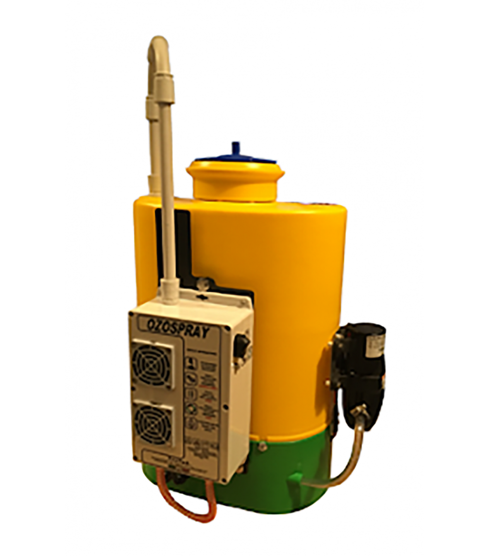 IRRORATORE ELETTRICO A ZAINO CON OZONIZZATORE  INTEGRATO PER LA NEBULIZZAZIONE DI ACQUA OZONIZZATA