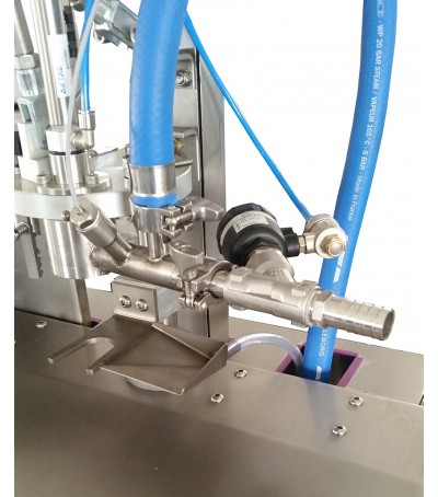 RIEMPITRICE SEMI-MANUALE PER BAG IN BOX completa di compressore silenziato e di pompa