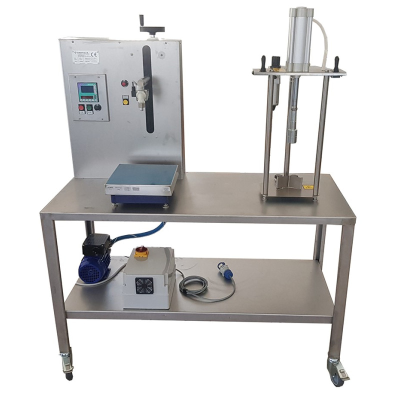 Monoblocco riempitrice tappatore a vite 3 rulli per filettature e sigillatura capsule