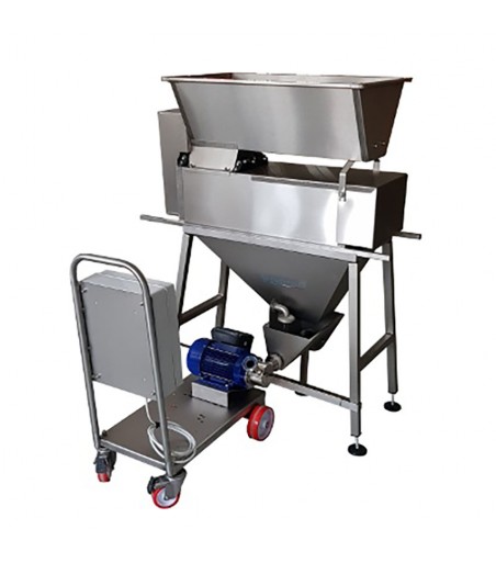 Sgranatrice per melograne - in lamiera inox HP 2 rulli fissi 1200 kg/h