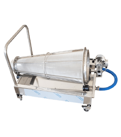 Filtro rotativo a gravitazione con pompa inox 1000 kg/h