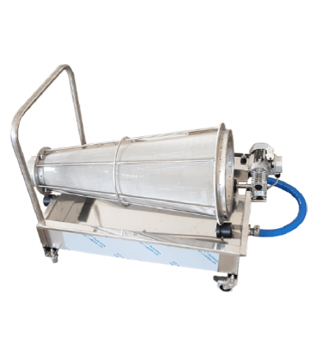 Filtro rotativo a gravitazione con pompa inox 1000 kg/h