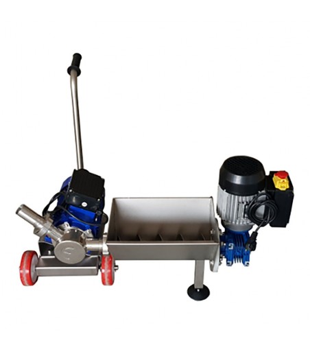 Vasca Motorizzata con sonde di livello automatiche, pompa e tramoggia 2000 Kg/h