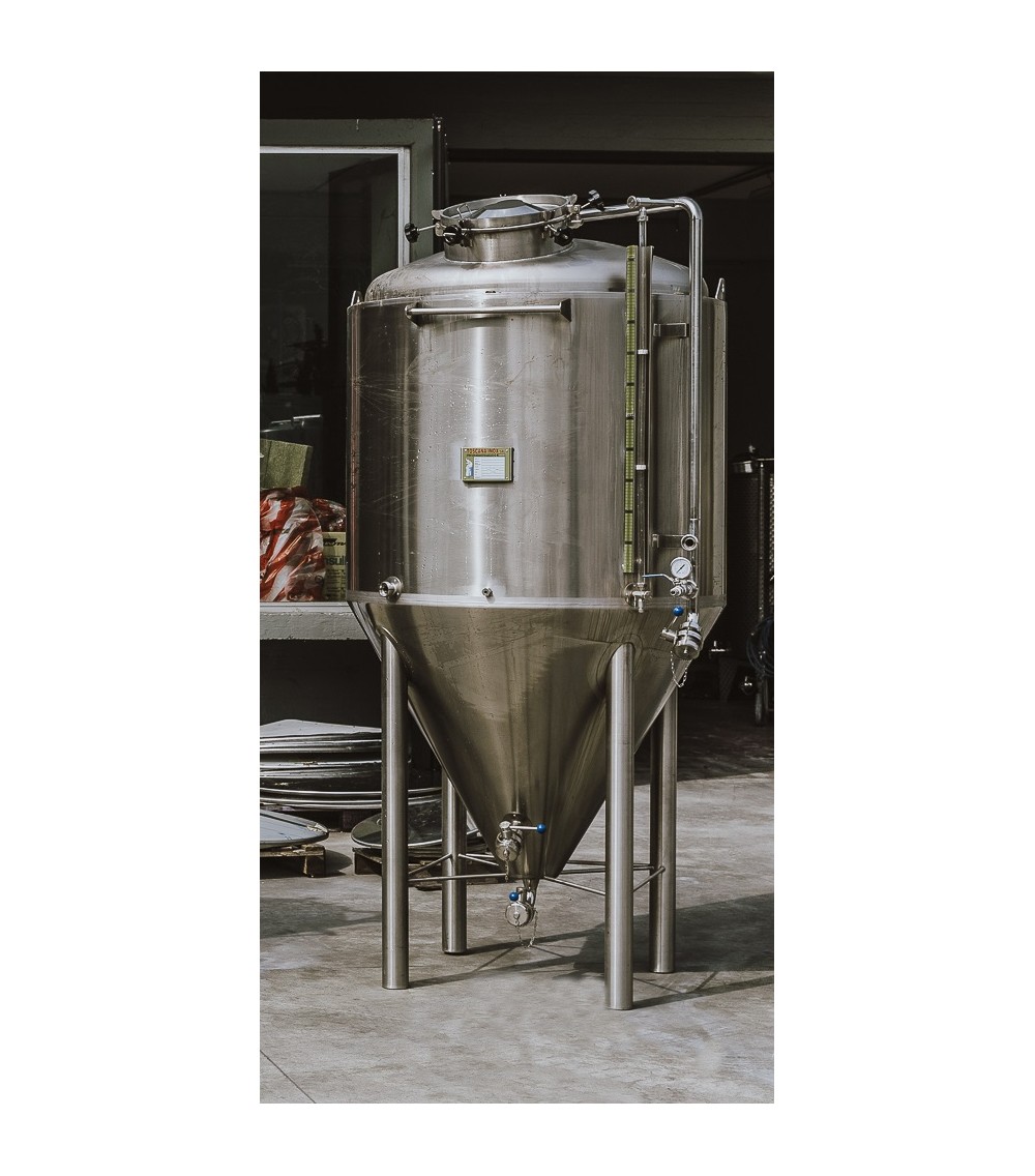 Fermentatore Isobarico 1.600 lt. INOX di forma cilindrica verticale